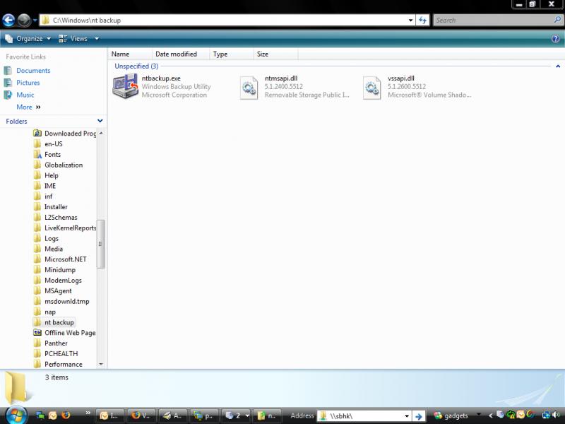 Backup Specific Files in Vista Like NT Backup in XP