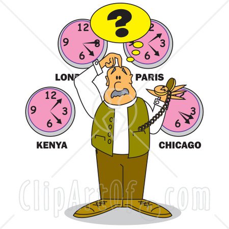 15930-Confused-Man-Holding-A-Pocketwatch-Scratching-His-Head-And-Standing-Under-Clocks-From-Diff.jpg