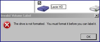 Lacie Mobile Disk 2 Rename Error.JPG