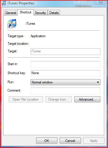 itunes shortcut properties.JPG