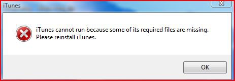 itunes reqd files missing.JPG