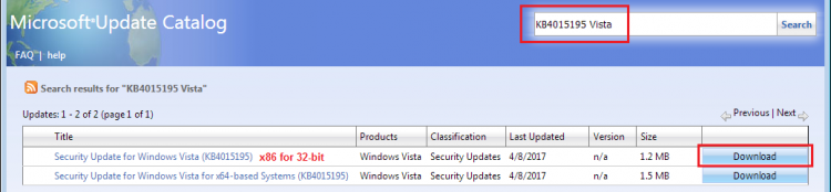 Microsoft Update Catalog Search Results KB4015195.png