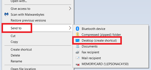 Win 10 Pro v22H2 File Explorer Create Shortcut on Desktop 27 Nov 2024.png